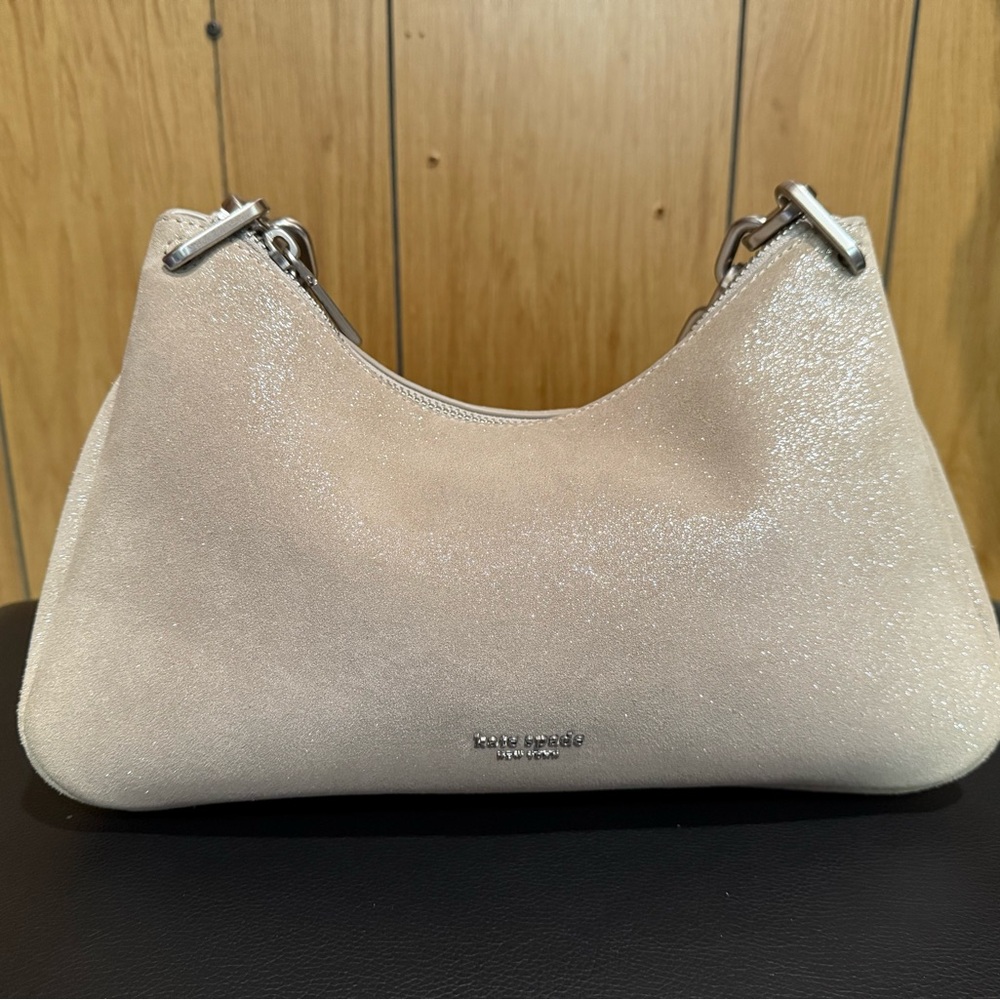 Kate Spade Grace Glitter Suede Shoulder Bag View 2